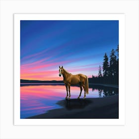 Sunset Horse 43 Art Print