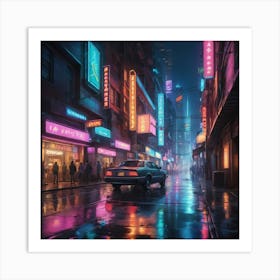 Neon City Art Print Art Print