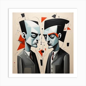 Couple man Pop Surrealism Art Print