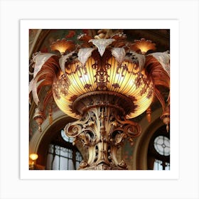 Ornate Ceiling Lamp Art Print