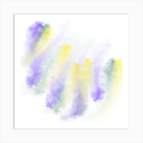 Rainbow Colored Powders On White Background Art Print