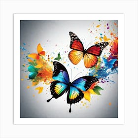 Colorful Butterflies 58 Art Print