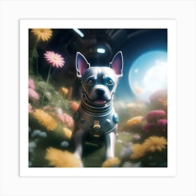 Dog in Space 5 Art Print