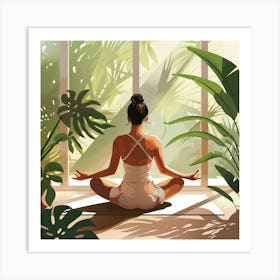 A Yoga Session Vector Design Illustration 1718673770 1 Art Print