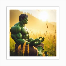 Hulk Meditation 1 Art Print