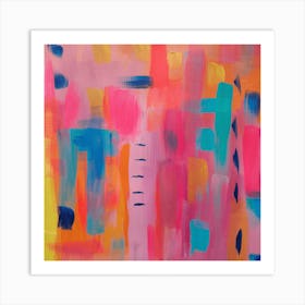 Abstract Painting in Pink Art Print