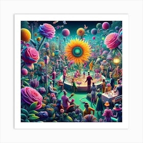 Garden Of Flowers Art Print