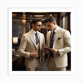 Two Men In Suits 3 Art Print