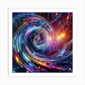 Abstract Swirling Vortex Art Print