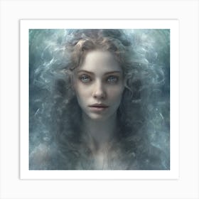 Woman In The Water Art Print