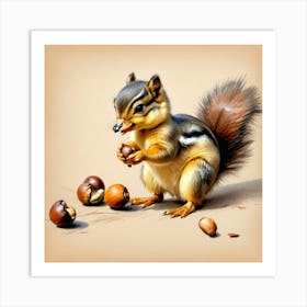 Chipmunk 9 Art Print