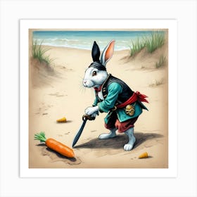 Pirate Bunny 10 Art Print