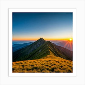 Sunrise Over The Mountains Art Print