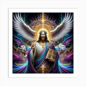 Jesus With Wings Art Print