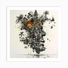 man is an island Art Print