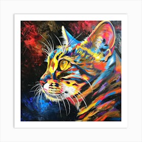 Kisha2849 Bengal Cat Colorful Picasso Style Full Page No Negati 0d1d8558 5b1f 440f 8175 55889632192d Art Print