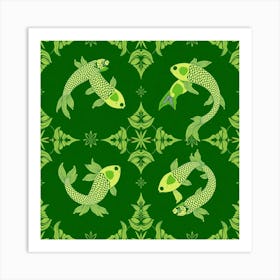 Koi Fish Pattern 8 Art Print