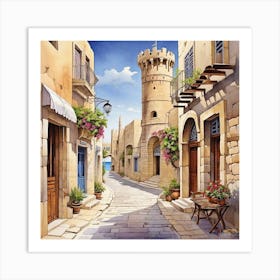 Street In Cyprus Art Print