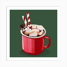 Hot Cocoa Chocolate Milk Drink Art Print