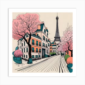 Paris Eiffel Tower 1 Art Print