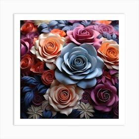 Paper Roses 5 Art Print