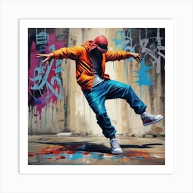 Graffiti Dancer Art Print