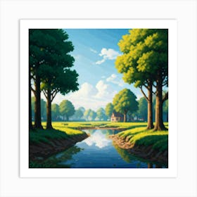 Landscape Painting Art Print