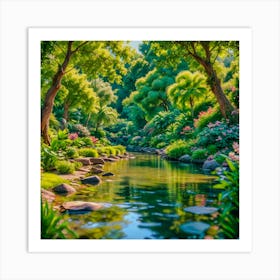 River In The Jungle Art Print