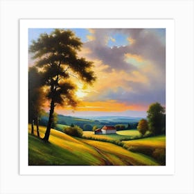 Sunset In The Countryside 43 Art Print