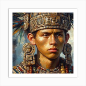Aztec Warrior Art Print