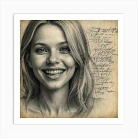 Portrait Of A Young Woman 1 Art Print