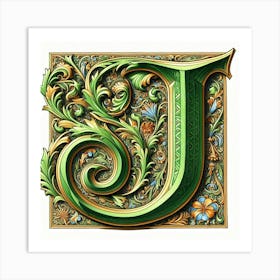 Letter J 2 Art Print