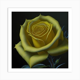 Yellow Rose Art Print