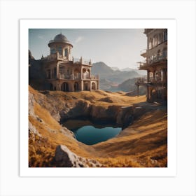 Surreal Landscape Inspired By Dali And Escher 7 Art Print