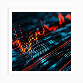 Abstract Image Of A Stock Chart Art Print