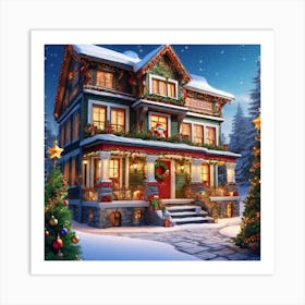 Christmas House 162 Art Print