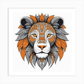 Tribal Lion Art Print