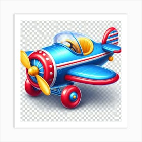 Toy Airplane Png Clipart Art Print