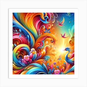 Colorful Abstract Painting Art Print