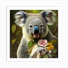 Koala And Baby Art Print