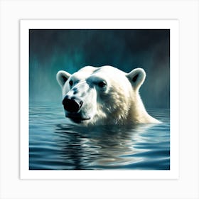 Ripples in the Water, Polar Bear Art Print