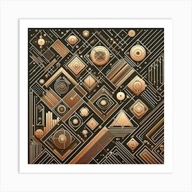 Abstract Geometric Pattern 1 Art Print