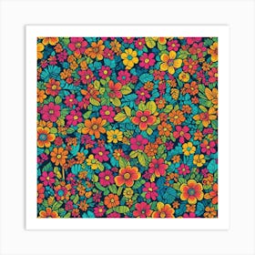 Colorful Flowers Art Print