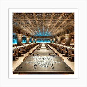 A Unique Restaurant Dining Area Called The Command Art Print