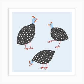 Guineafowl Birds Art Print