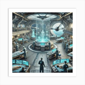 Medical Bay Elysium Class Ship Converted Art Print