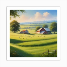 Farm In The Countryside 27 Art Print