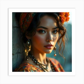 Asian Beauty Portrait Art Print