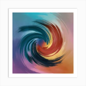 Abstract Swirl Painting Art Print