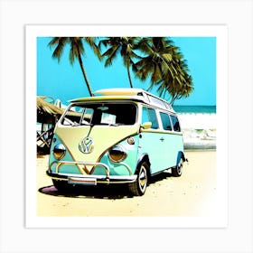 Vw Bus On The Beach7 Art Print